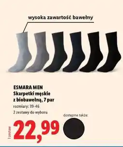 Lidl ESMARA MEN Skarpetki męskie z biobawełną, 7 par oferta
