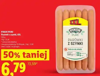 Lidl PIKOK PURE Parówki z szynki, XXL oferta
