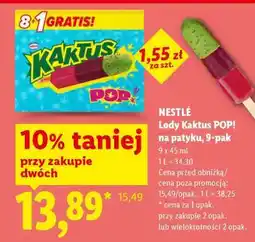 Lidl NESTLÉ Lody Kaktus POP! na patyku, 9-pak oferta