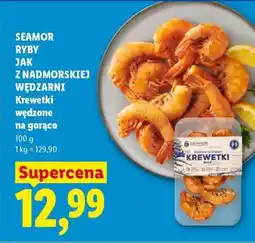 Lidl SEAMOR RYBY JAK Z NADMORSKIEJ WĘDZARNI Krewetki wędzone na gorąco oferta