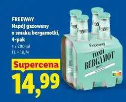 Lidl FREEWAY Napój gazowany o smaku bergamotki, 4-pak oferta