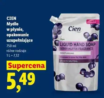 Lidl Cien Mydło w płynie, opakowanie uzupełniające oferta