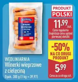 ALDI WĘDLINIARNIA Winerki wieprzowe z cielęciną oferta