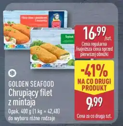 ALDI GOLDEN SEAFOOD Chrupiący filet z mintaja oferta
