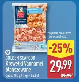 ALDI GOLDEN SEAFOOD Krewetki Vannamei blanszowane oferta
