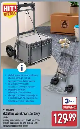 ALDI WORKZONE Składany wózek transportowy oferta