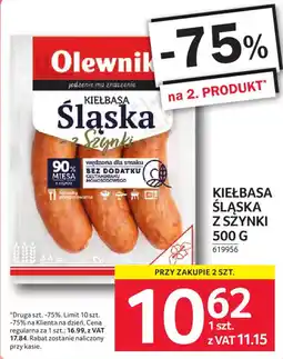 Selgros Kiełbasa śląska z szynki oferta