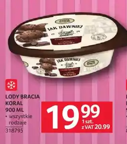 Selgros Lody Bracia Koral Jak Dawniej Czekoladowe bez laktozy oferta