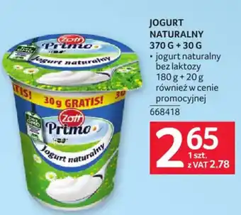 Selgros Jogurt naturalny Zott Primo oferta
