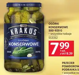 Selgros Ogórki konserwowe Krakus oferta