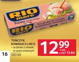 Selgros Tuńczyk kawałki Rio mare oferta