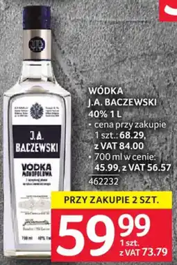 Selgros Wódka J.A. Baczewski oferta