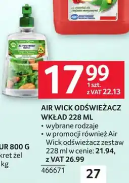Selgros Air wick odświeżacz wkład oferta