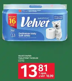 Selgros Velvet papier toaletowy 16 rolek oferta