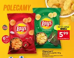 Lewiatan Chipsy Lay's green onion, paprika oferta