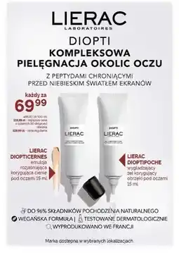 Ziko Dermo Wygładzający żel korygujący obrzęki pod oczami Lierac Dioptipoche oferta