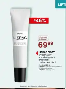 Ziko Dermo Krem korygujący zmarszczki pod oczami Lierac Diopti oferta