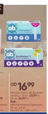 SuperPharm Tampony higieniczne o.b. ExtraProtect oferta