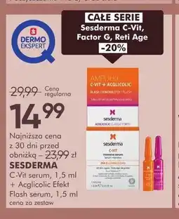 SuperPharm Zestaw Sesderma C-Vit serum + Acglicolic Efekt Flash serum oferta