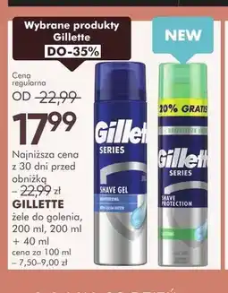 SuperPharm Żel do golenia Gillette Series Moisturizing oferta