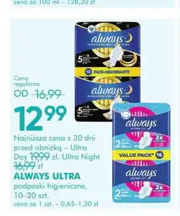 SuperPharm Podpaski Always Ultra Secure Night Extra rozmiar 5 oferta