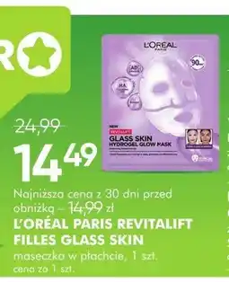 SuperPharm Maseczka w płachcie L'Oréal Paris Revitalift Filler Glass Skin oferta