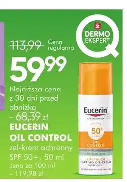 SuperPharm Żel-krem ochronny Eucerin Oil Control SPF 50+ oferta