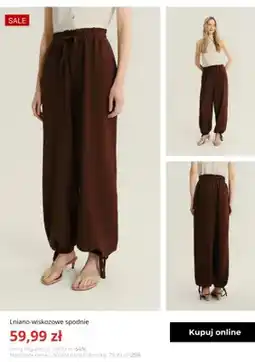 Greenpoint Spodnie lniano-wiskozowe Greenpoint oferta