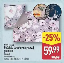 ALDI Pościel z bawełny satynowej premium NOVITESSE oferta
