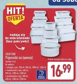 ALDI Pojemniki na żywność Crofton oferta