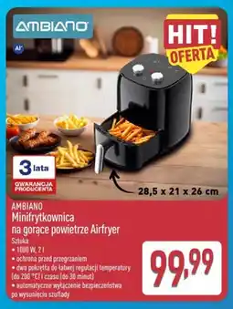 ALDI Minifrytkownica na gorące powietrze Ambiano Airfryer oferta