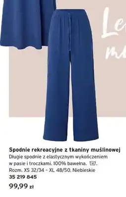 Tchibo Spodnie rekreacyjne z tkaniny muślinowej Tchibo oferta