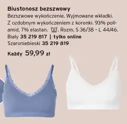 Tchibo Biustonosz bezszwowy damski Tchibo szaroniebieski oferta