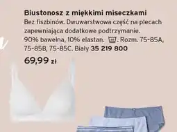 Tchibo Biustonosz damski z miękkimi miseczkami Tchibo biały oferta