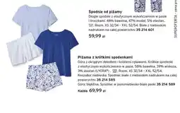 Tchibo Piżama damska z krótkimi spodenkami góra błękitna spodnie w jasnoniebiesko-białe paski oferta