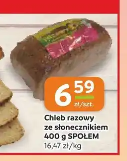 Społem Częstochowa Chleb razowy ze słonecznikiem Społem oferta