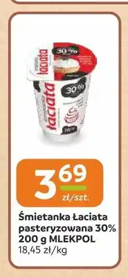 Społem Częstochowa Śmietanka Łaciata pasteryzowana 30% Mlekpol oferta