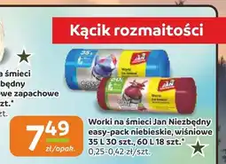 Społem Częstochowa Worki na śmieci Jan Niezbędny easy-pack niebieskie oferta