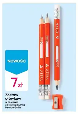 Pepco Zestaw ołówków z gumką i temperówką Astra oferta