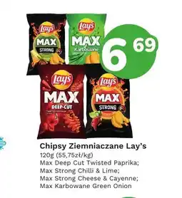 Limonka Chipsy ziemniaczane Lay's Max Deep Cut Twisted Paprika oferta