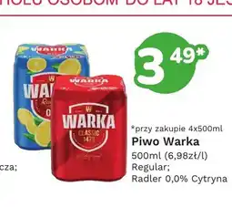 Limonka Piwo bezalkoholowe Warka Radler Cytryna oferta