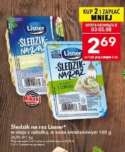 Lewiatan Śledzik na raz w oleju z cebulką Lisner oferta