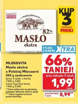 Kaufland Masło ekstra z Polskiej Mleczarni Mlekovita oferta