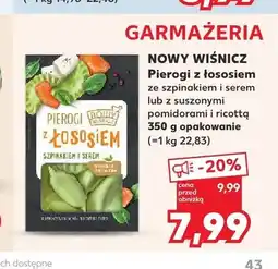 Kaufland Pierogi z łososiem ze szpinakiem i serem Nowy Wiśnicz oferta