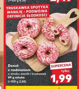 Kaufland Donut z nadzieniem o smaku wanilii i truskawek oferta