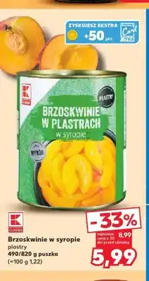Kaufland Brzoskwinie w syropie plastry K-Classic oferta