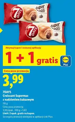 Lidl 7DAYS Croissant Supermax z nadzieniem kakaowym oferta