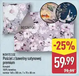 ALDI NOVITESSE Pościel z bawełny satynowej premium oferta