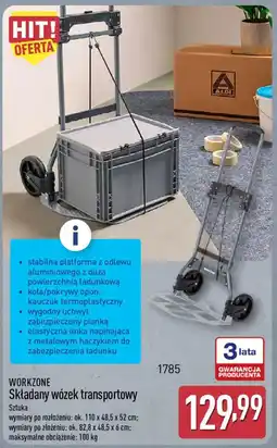 ALDI WORKZONE Składany wózek transportowy oferta