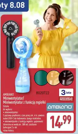 ALDI Ambiano Miniwentylator z funkcją mgietki oferta